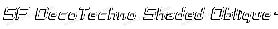 SF DecoTechno Shaded Oblique字体转换
